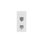 Telephone Jack Double W/O Shutter